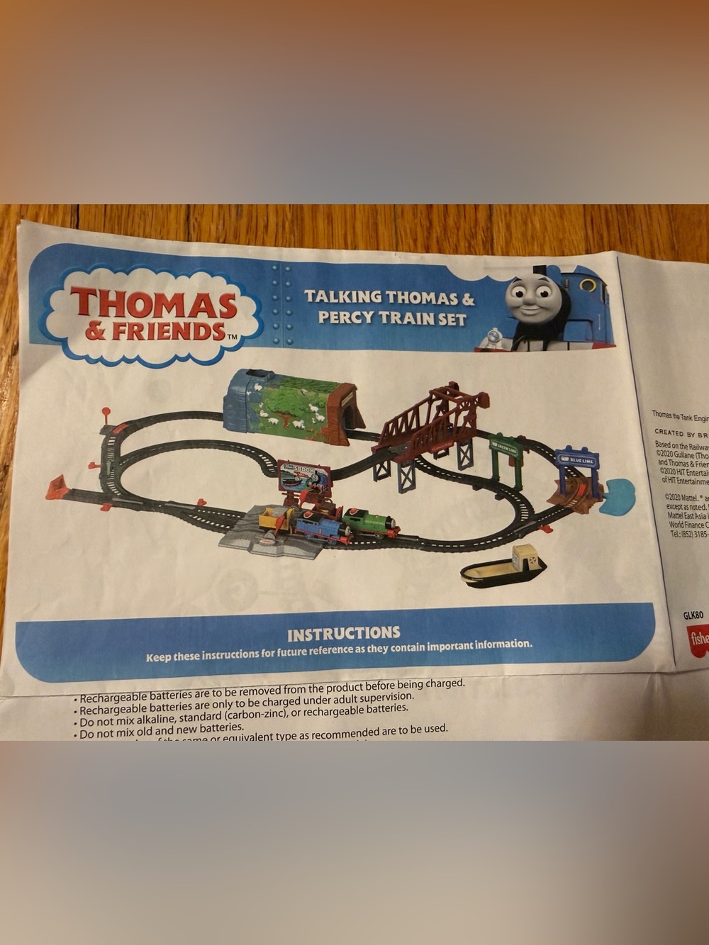 Thomas & Friends Talking Train Set with Blue Thomas and Green Percy